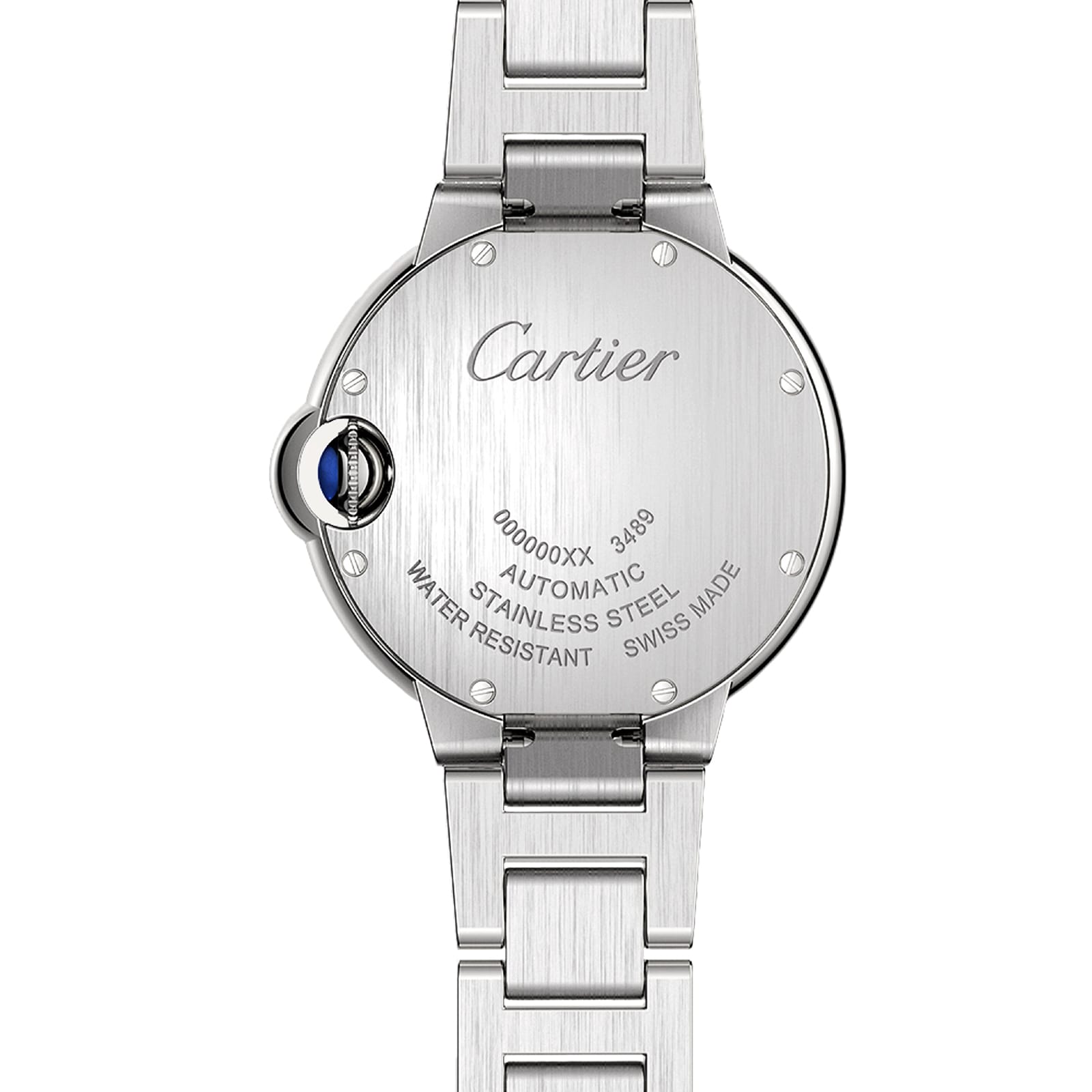 Cartier Ballon Bleu De Cartier Watch 33mm, Automatic Movement, Steel, Diamonds