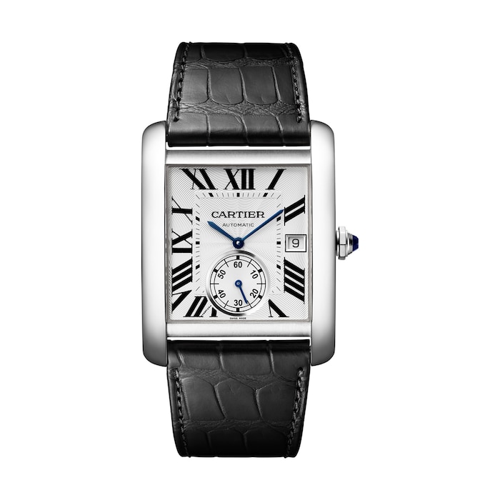 Cartier Tank Mc Watch Large Model, Automatic Movement, Steel, Leather