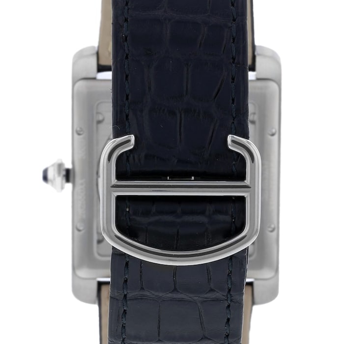Cartier Tank Mc Watch Large Model, Automatic Movement, Steel, Leather