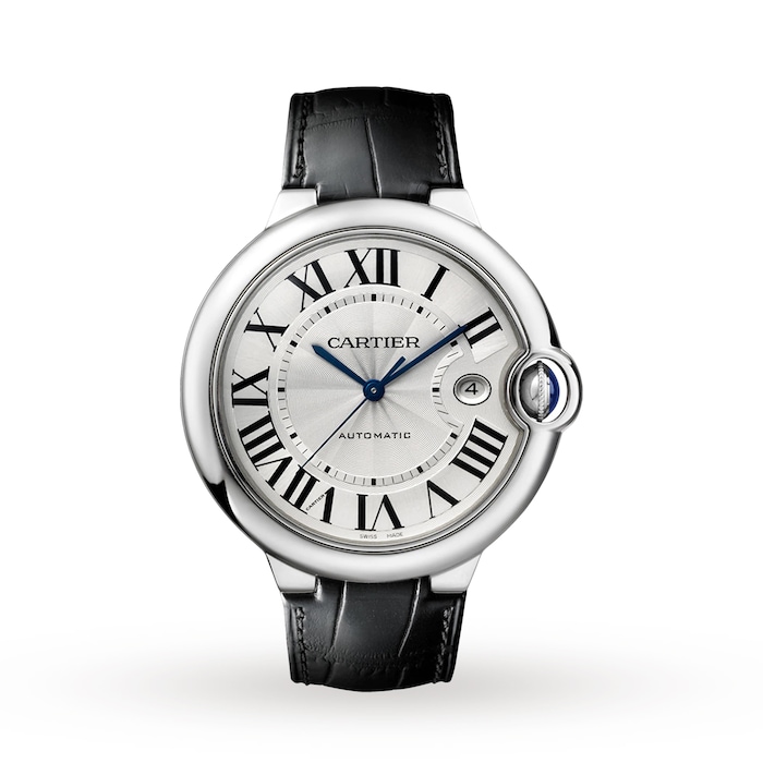 Cartier Ballon Bleu De Cartier Watch 42mm, Automatic Movement, Steel, Leather