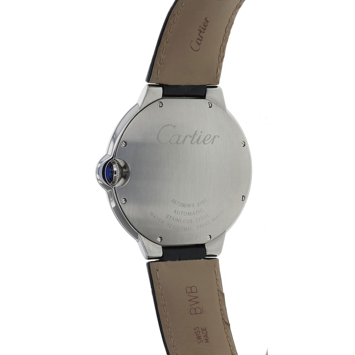 Cartier Ballon Bleu De Cartier Watch 42mm, Automatic Movement, Steel, Leather