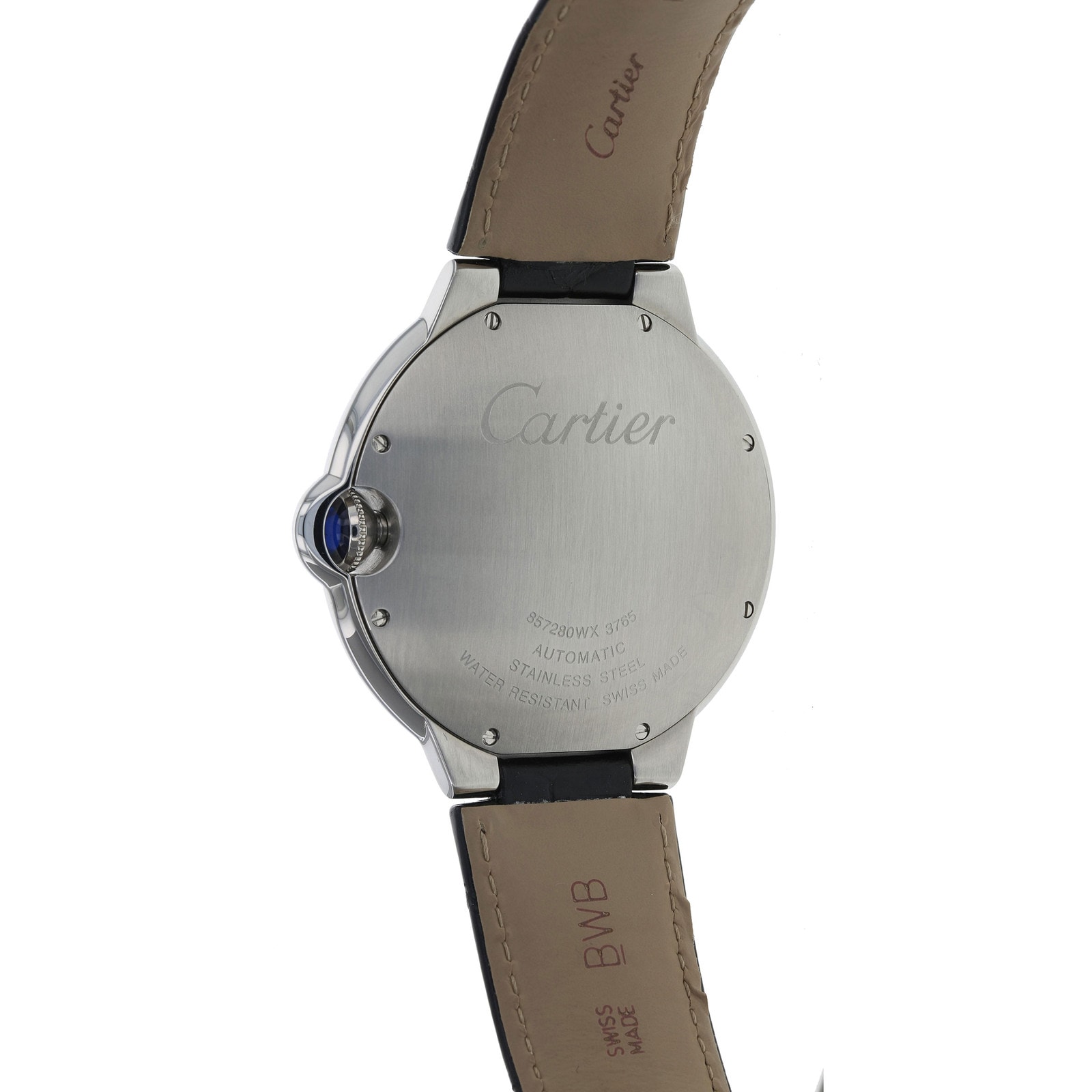 Cartier Ballon Bleu De Cartier Watch 42mm, Automatic Movement, Steel, Leather