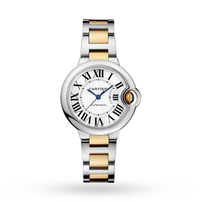 Cartier Ballon Bleu De Cartier Watch 33mm, Automatic Movement, Yellow Gold, Steel