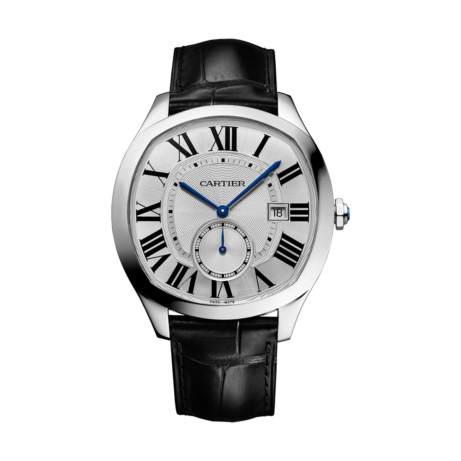 Cartier Drive De Cartier Watch Large Model, Automatic Movement, Steel, Leather