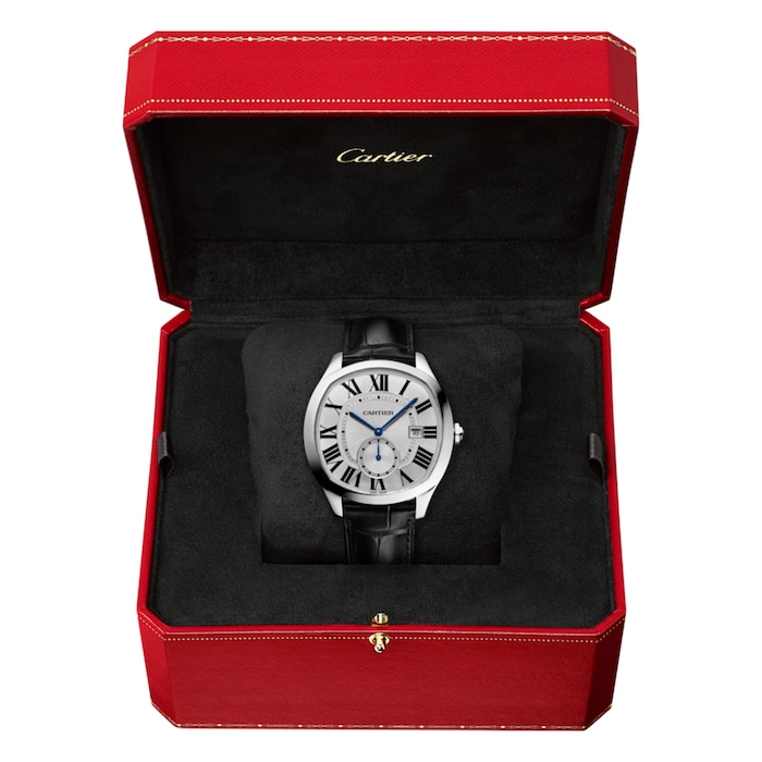 Cartier Drive De Cartier Watch Large Model, Automatic Movement, Steel, Leather