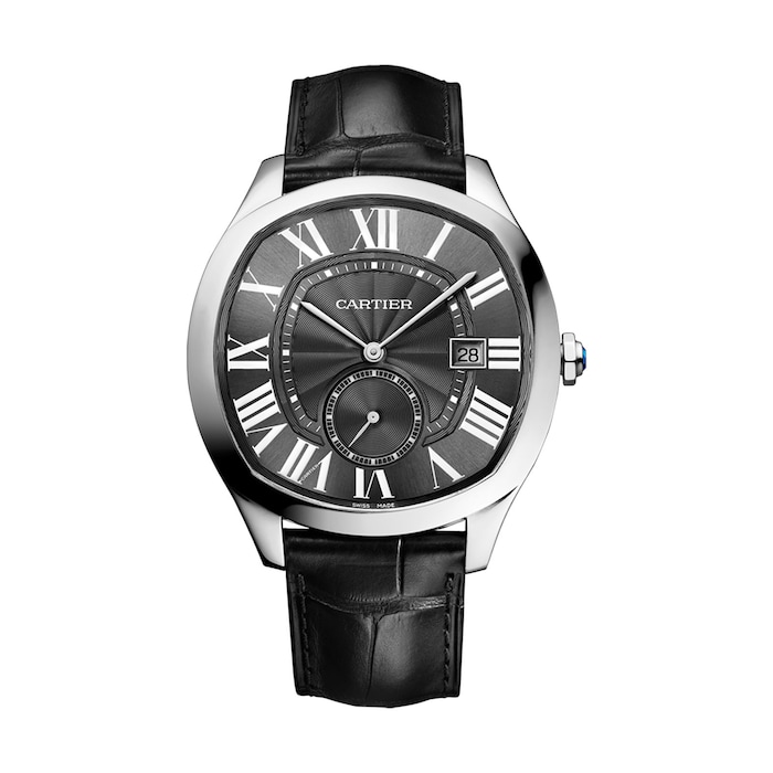 Cartier Drive De Cartier Watch Large Model, Automatic Movement, Steel, Leather