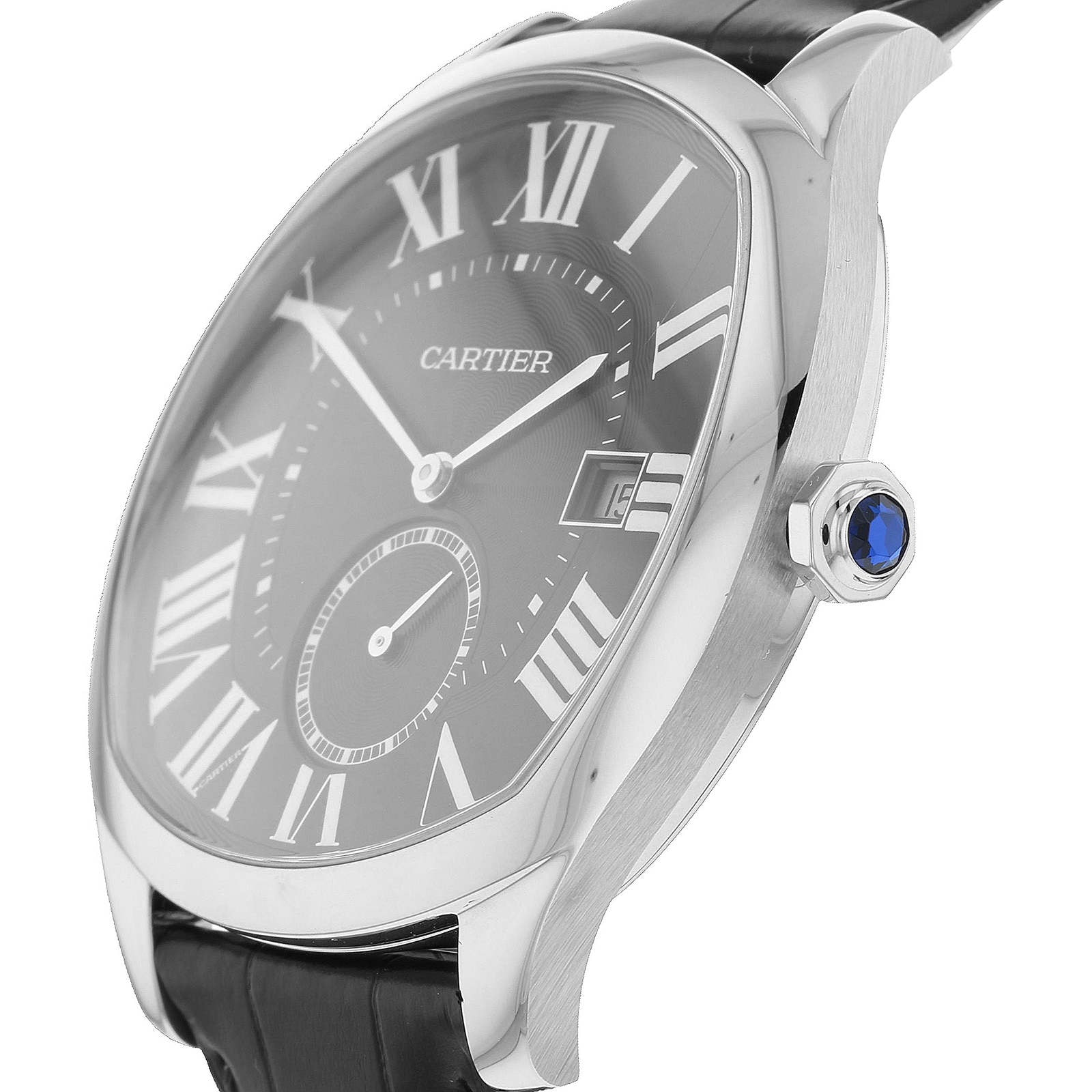 Cartier Drive De Cartier Watch Large Model, Automatic Movement, Steel, Leather