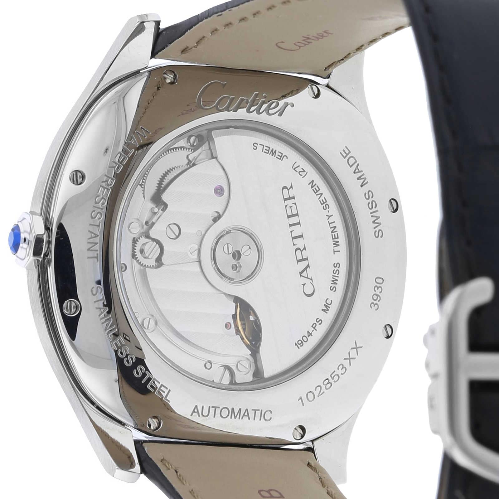 Cartier Drive De Cartier Watch Large Model, Automatic Movement, Steel, Leather