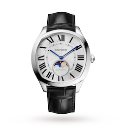 17310907 - Drive De Cartier Moon Phases Watch Large Model, Automatic Movement, Steel, Leather