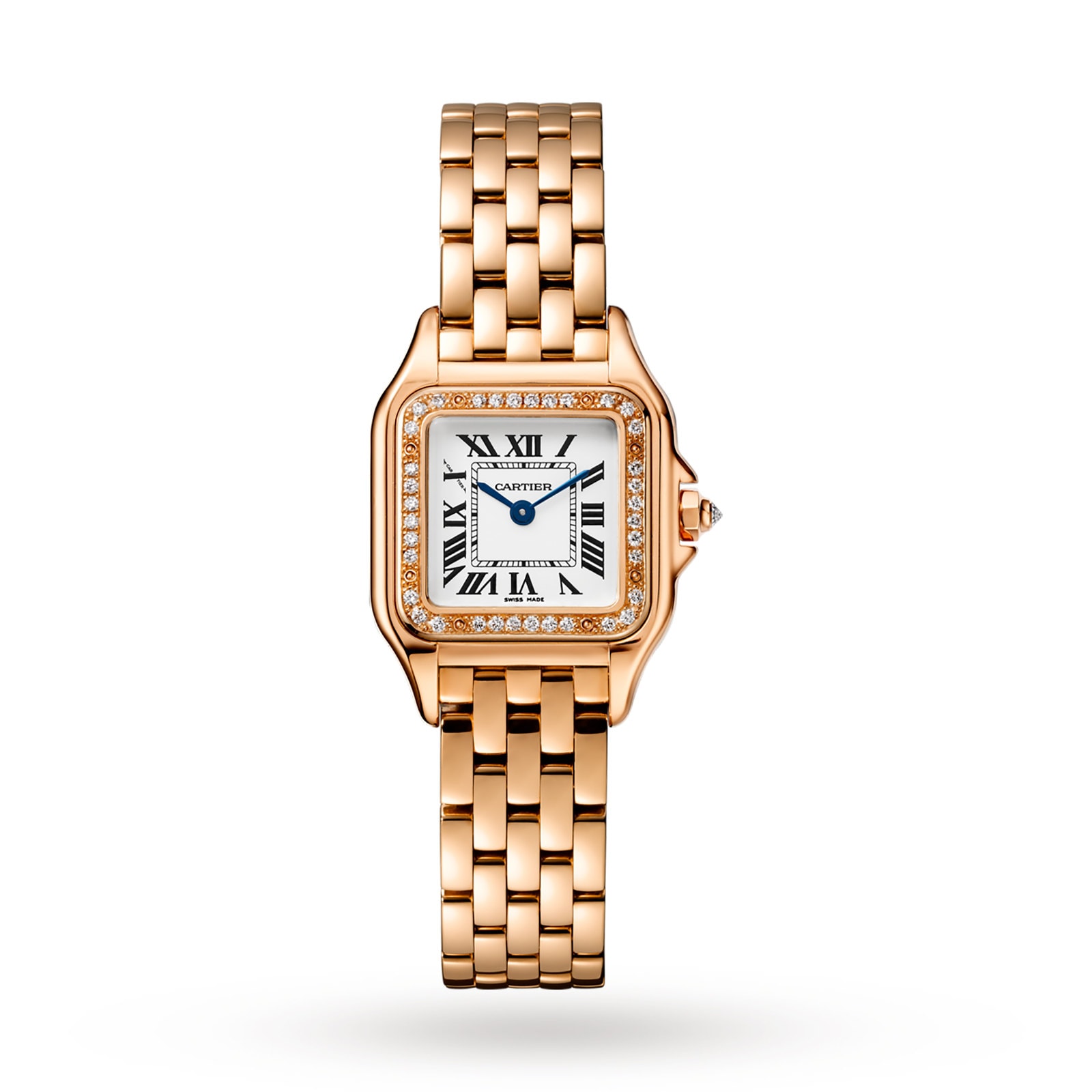 Panthère De Cartier Watch Small Model, Quartz Movement, Rose Gold, Diamonds