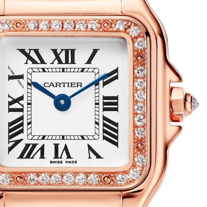 Cartier Panthère De Cartier Watch Small Model, Quartz Movement, Rose Gold, Diamonds