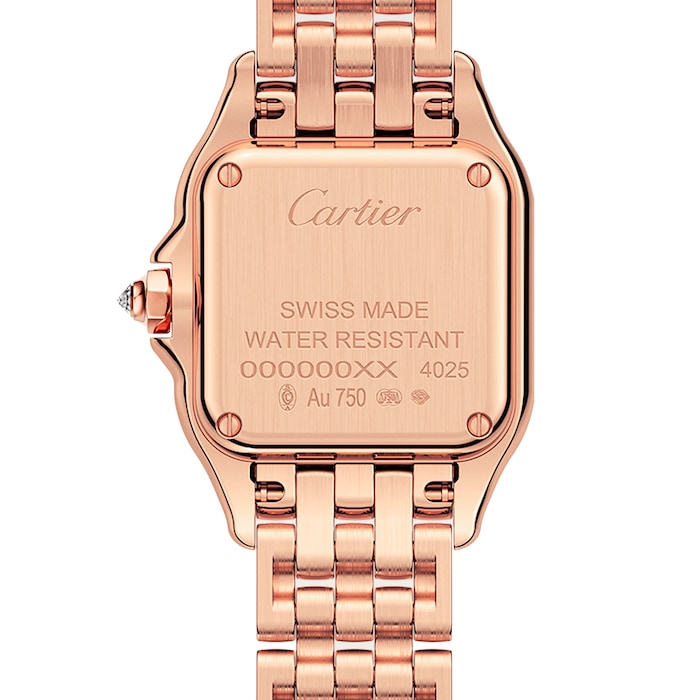 Cartier Panthère De Cartier Watch Small Model, Quartz Movement, Rose Gold, Diamonds