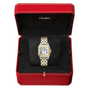 Cartier Panthère De Cartier Watch Medium Model, Quartz Movement, Yellow Gold, Steel