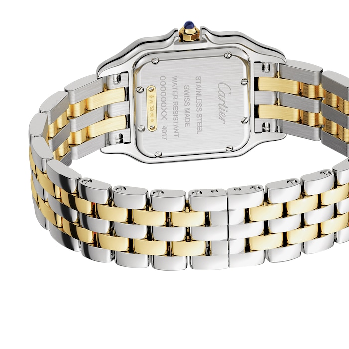 Cartier Panthère De Cartier Watch Medium Model, Quartz Movement, Yellow Gold, Steel