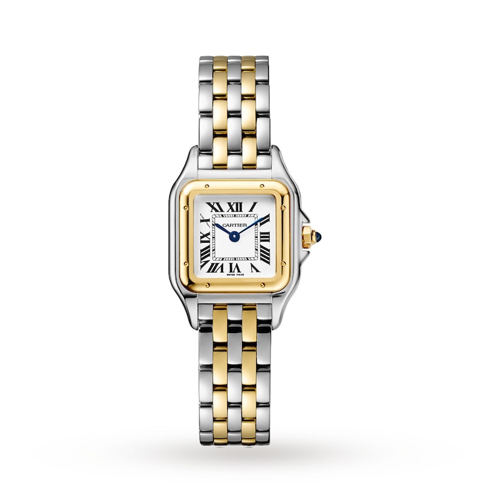 Cartier Panthère De Cartier Watch Small Model, Quartz Movement, Yellow Gold,  Steel W2PN0006