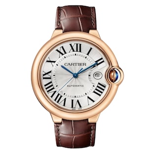Cartier Ballon Bleu De Cartier Watch 42mm, Automatic Movement, Rose Gold, Leather