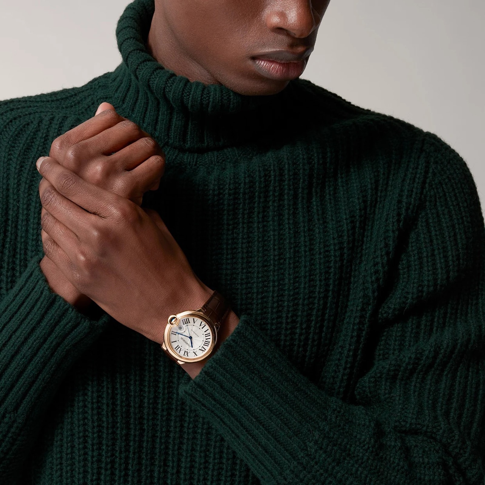 Cartier Ballon Bleu De Cartier Watch 42mm, Automatic Movement, Rose Gold, Leather Cartier Ballon Bleu De Cartier Watch 42mm, Automatic Movement, Rose Gold, Leather