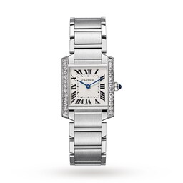 17310924 - Tank Française Watch Medium Model, Quartz Movement, Steel, Diamonds
