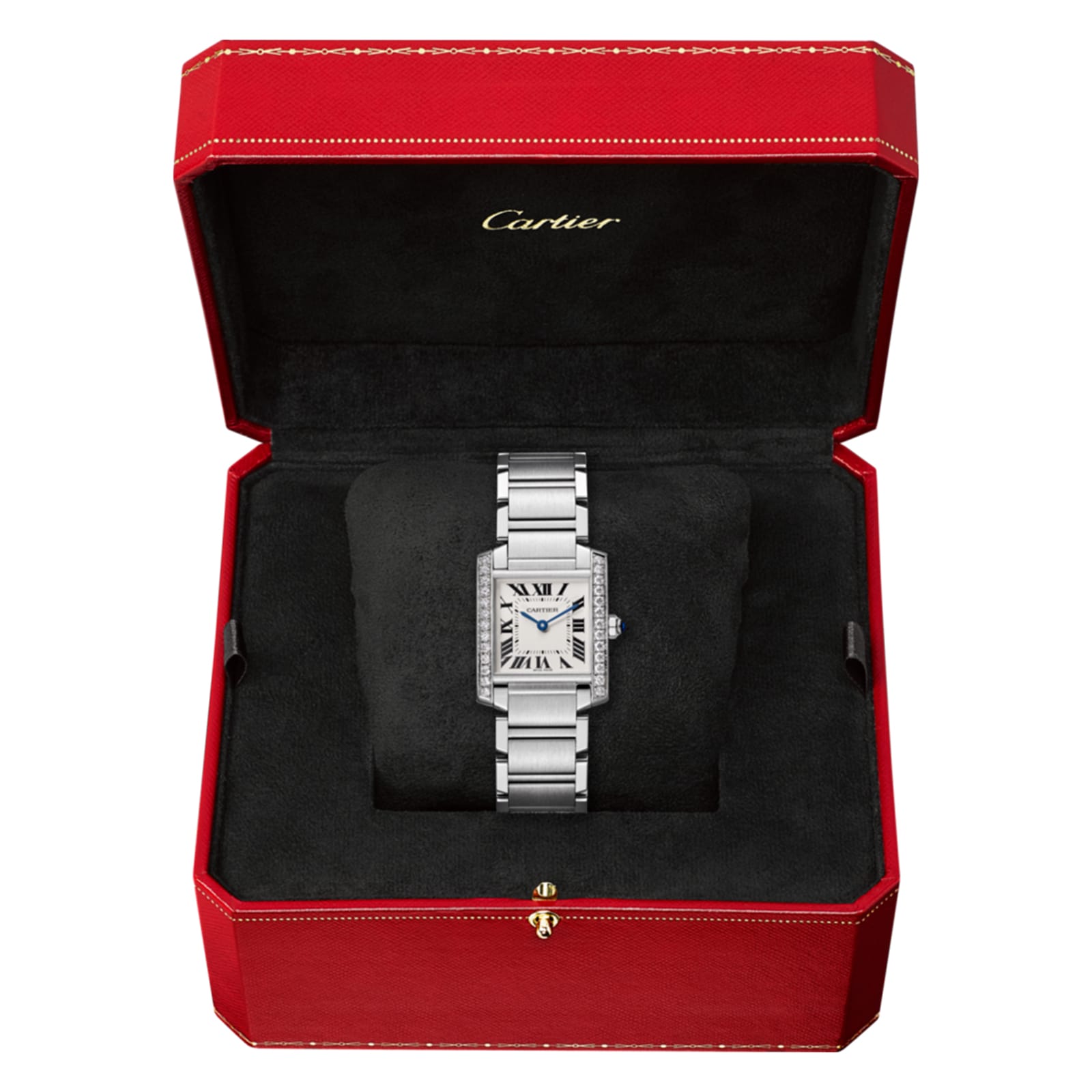 Cartier Tank Fran aise Watch Medium Model Quartz Movement Steel