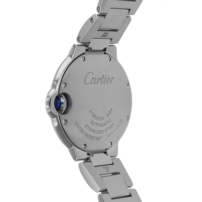 Cartier Ballon Bleu De Cartier Watch 33mm, Automatic Movement, Steel, Diamonds