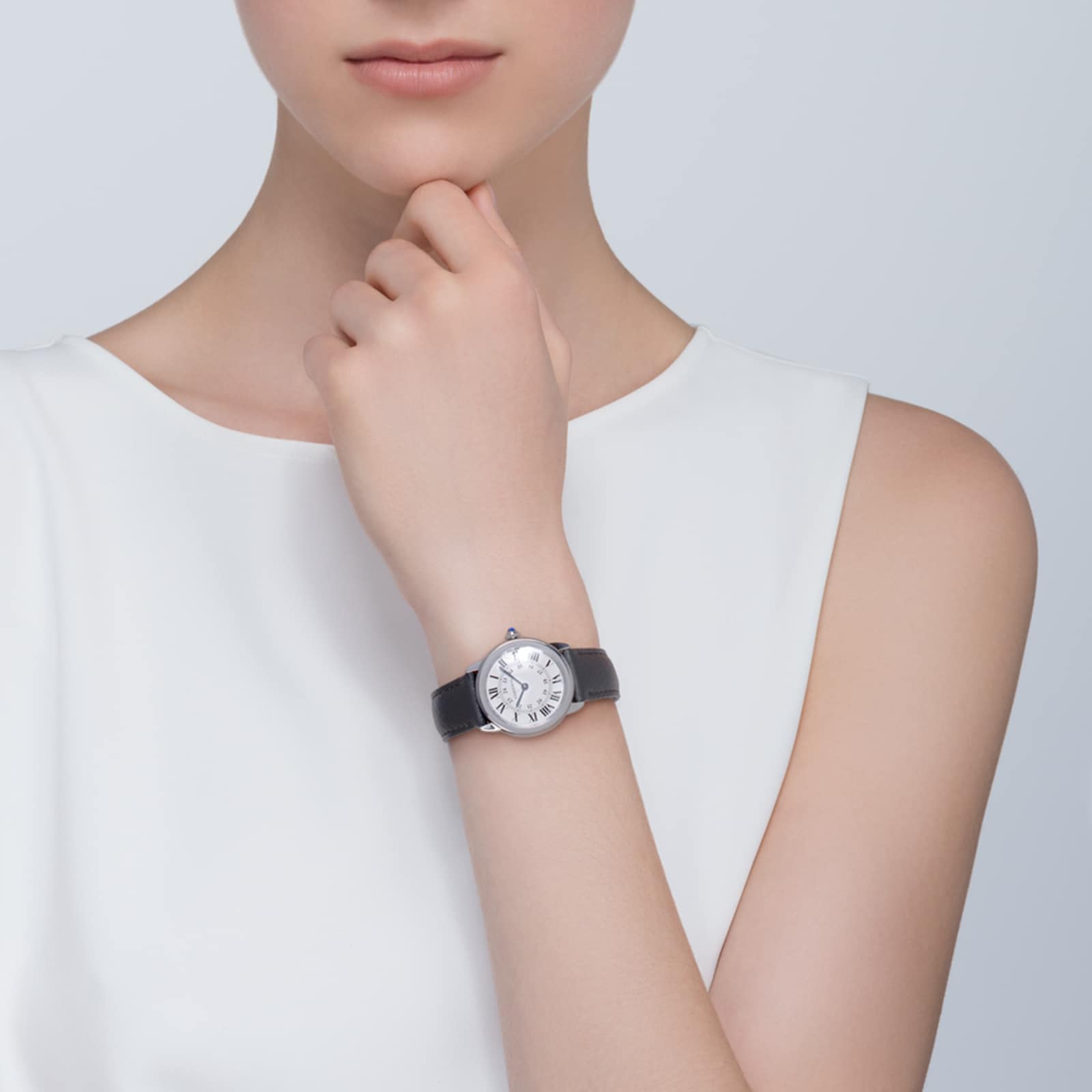 Cartier Ronde Solo De Cartier Watch 29mm, Quartz Movement, Steel, Leather