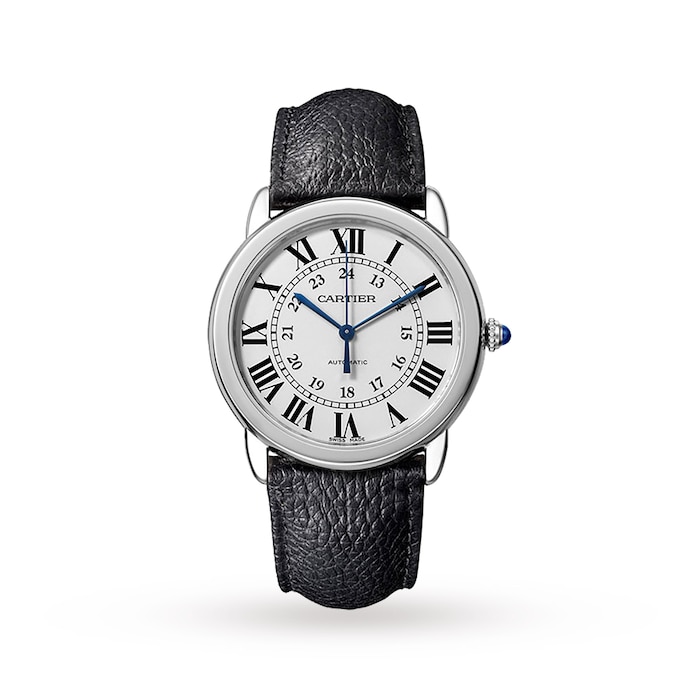 Cartier Ronde Solo De Cartier Watch 36mm, Automatic Movement, Steel, Leather