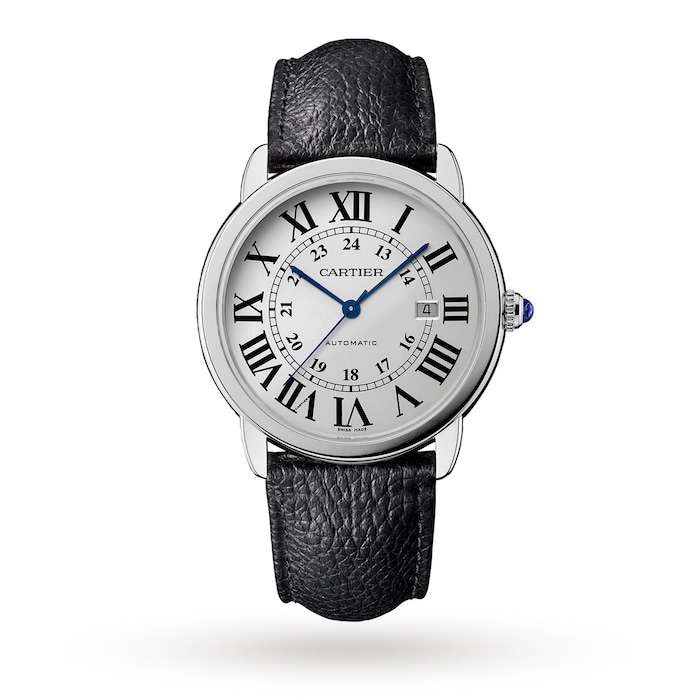 Cartier Ronde Solo De Cartier Watch 42mm, Automatic Movement, Steel, Leather