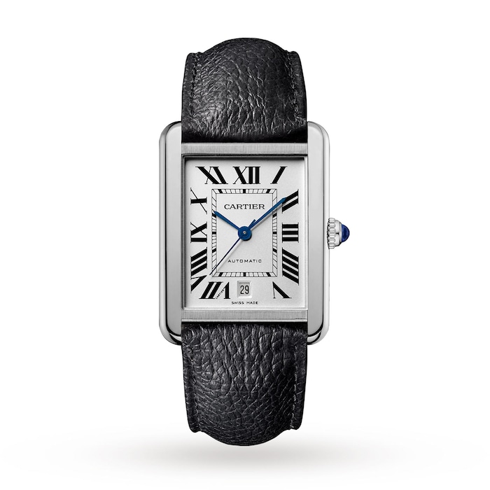 Cartier Tank Solo Watch Extra-Large Model, Automatic Movement, Steel, Leather