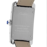 Cartier Tank Américaine Watch Small Model, Quartz Movement, Steel, Leather