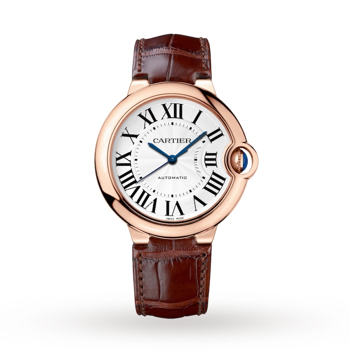 Cartier Ballon Bleu De Cartier Watch 36mm, Automatic Movement, Pink Gold, Leather