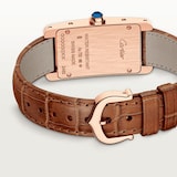 Cartier Tank Américaine Watch Small Model, Quartz Movement, Rose Gold, Leather