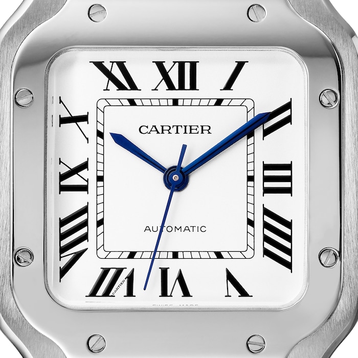 Cartier Santos de Cartier Medium Pave Dial Watch