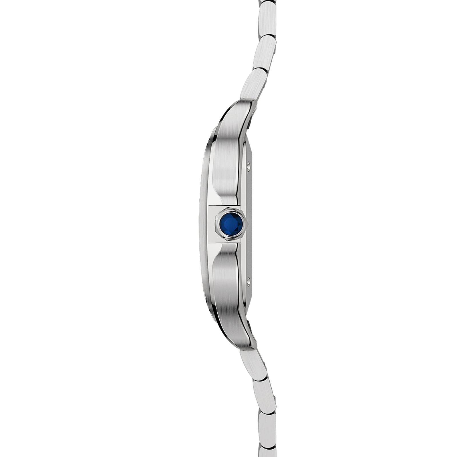 Cartier Santos De Cartier Watch Medium Model, Automatic Movement, Steel, Interchangeable Metal And Leather Bracelets