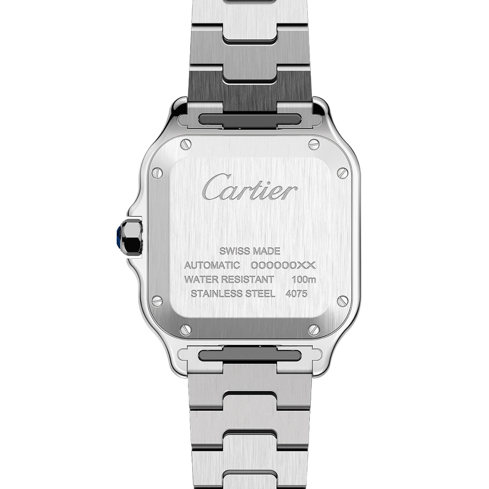 Cartier Santos De Cartier Watch Medium Model, Automatic Movement, Steel, Interchangeable Metal And Leather Bracelets Cartier Santos De Cartier Watch Medium Model, Automatic Movement, Steel, Interchangeable Metal And Leather Bracelets