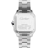 Cartier Santos De Cartier Watch Medium Model, Automatic Movement, Steel, Interchangeable Metal And Leather Bracelets