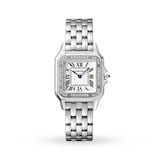 Cartier Panthère De Cartier Watch Medium Model, Quartz Movement, Steel, Diamonds