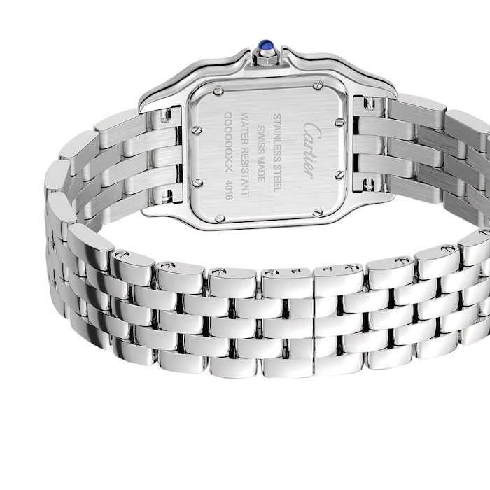 Cartier Panthère De Cartier Watch Medium Model, Quartz Movement, Steel, Diamonds