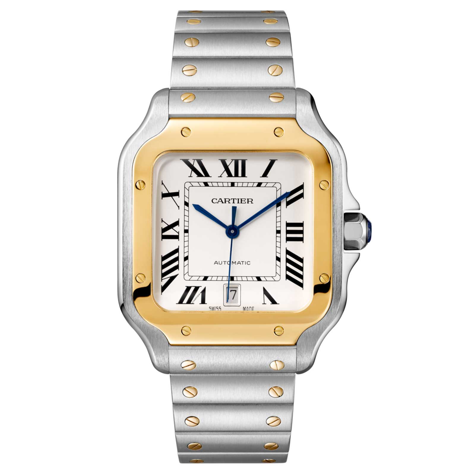  Cartier Santos De Cartier Watch Large Model Automatic Movement Yellow 