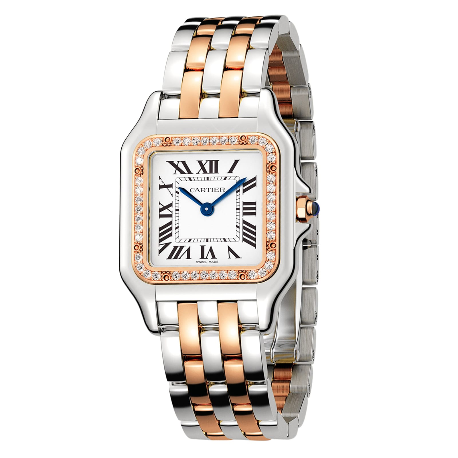 Cartier Panthère De Cartier Watch Medium Model, Quartz Movement, Rose Gold, Steel, Diamonds Cartier Panthère De Cartier Watch Medium Model, Quartz Movement, Rose Gold, Steel, Diamonds