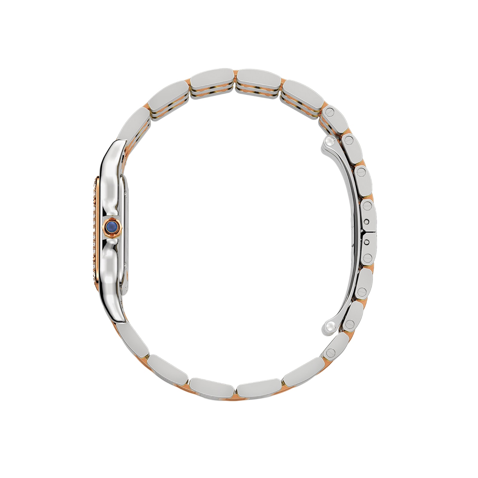 Cartier Panthère De Cartier Watch Medium Model, Quartz Movement, Rose Gold, Steel, Diamonds