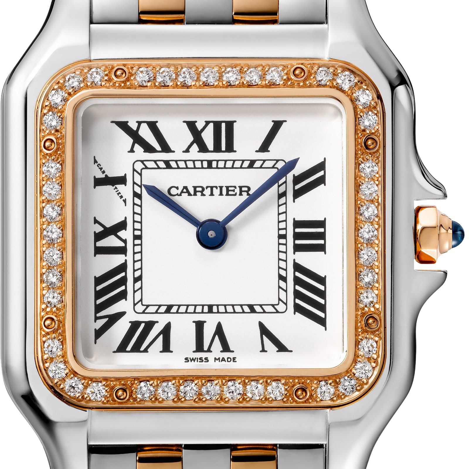 Cartier Panthère De Cartier Watch Medium Model, Quartz Movement, Rose Gold, Steel, Diamonds Cartier Panthère De Cartier Watch Medium Model, Quartz Movement, Rose Gold, Steel, Diamonds