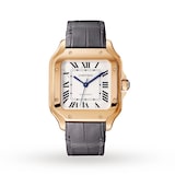 Cartier Santos De Cartier Watch Medium Model, Automatic Movement, Rose Gold, 2 Interchangeable Leather Bracelets