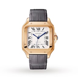 17310961 - Santos De Cartier Watch Medium Model, Automatic Movement, Rose Gold, 2 Interchangeable Leather Bracelets