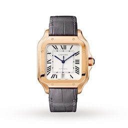 17310962 - Santos De Cartier Watch Large Model, Automatic Movement, Rose Gold, 2 Interchangeable Leather Bracelets