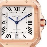 Cartier Santos De Cartier Watch Large Model, Automatic Movement, Rose Gold, 2 Interchangeable Leather Bracelets