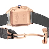 Cartier Santos De Cartier Watch Large Model, Automatic Movement, Rose Gold, 2 Interchangeable Leather Bracelets