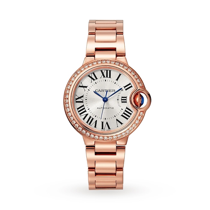 Ballon Bleu de Cartier Automatic 33mm 18-karat rose gold and diamond watch