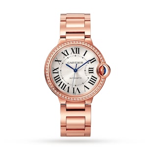 Cartier Ballon Bleu De Cartier Watch 36mm, Mechanical Movement With Automatic Winding, Rose Gold, Diamonds