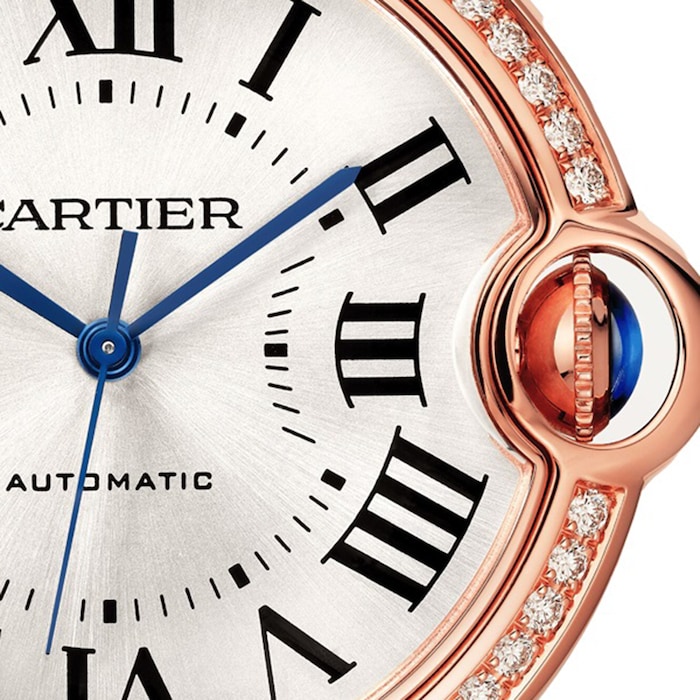 Cartier Ballon Bleu De Cartier Watch 36mm, Mechanical Movement With Automatic Winding, Rose Gold, Diamonds