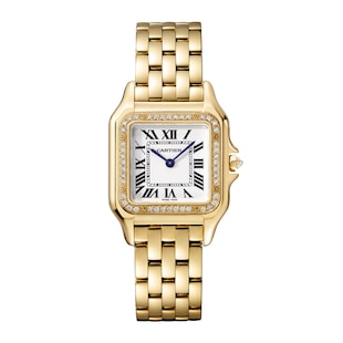 Cartier Panthère De Cartier Watch Medium Model, Quartz Movement, Yellow Gold, Diamonds